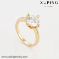 14895 xuping fashion jewelry finger 18k gold color rings, single stone designs wholesale engagement rings for Women